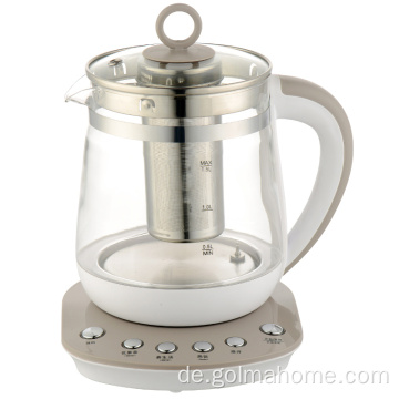 1,7L BPA-freier Teekocher in Lebensmittelqualität Hochwertiger Heißwasserkessel Elektrischer Glaskessel mit Filter